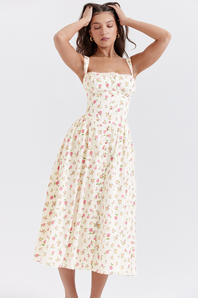 Tatiana Rose Print Midi Sundress Newgew