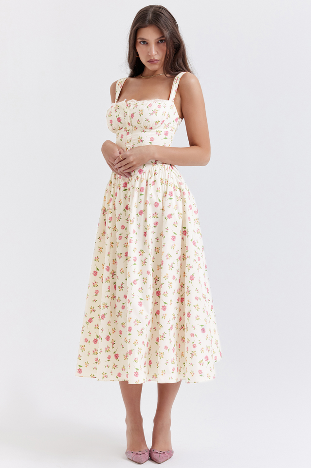 Tatiana Rose Print Midi Sundress Newgew