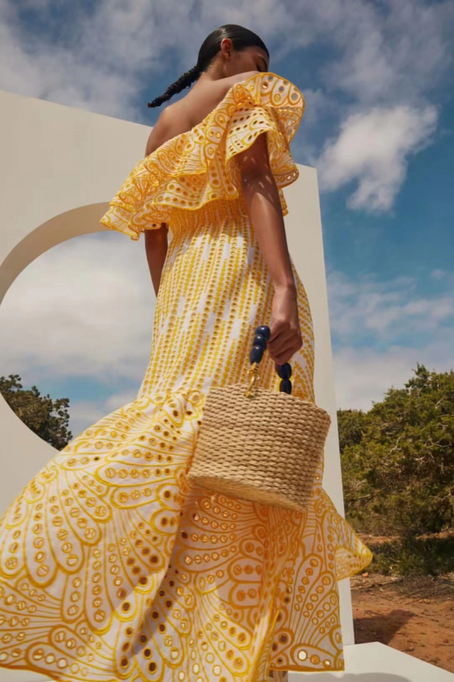 Tulum Off Shoulder Eyelet Dress Newgew