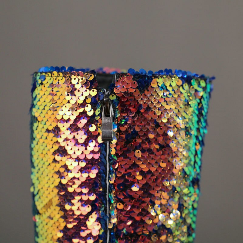 Ladies Sequin Knee-High Boots Newgew