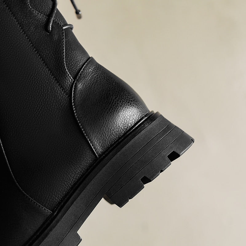 Winter Leather Ankle Boots Newgew