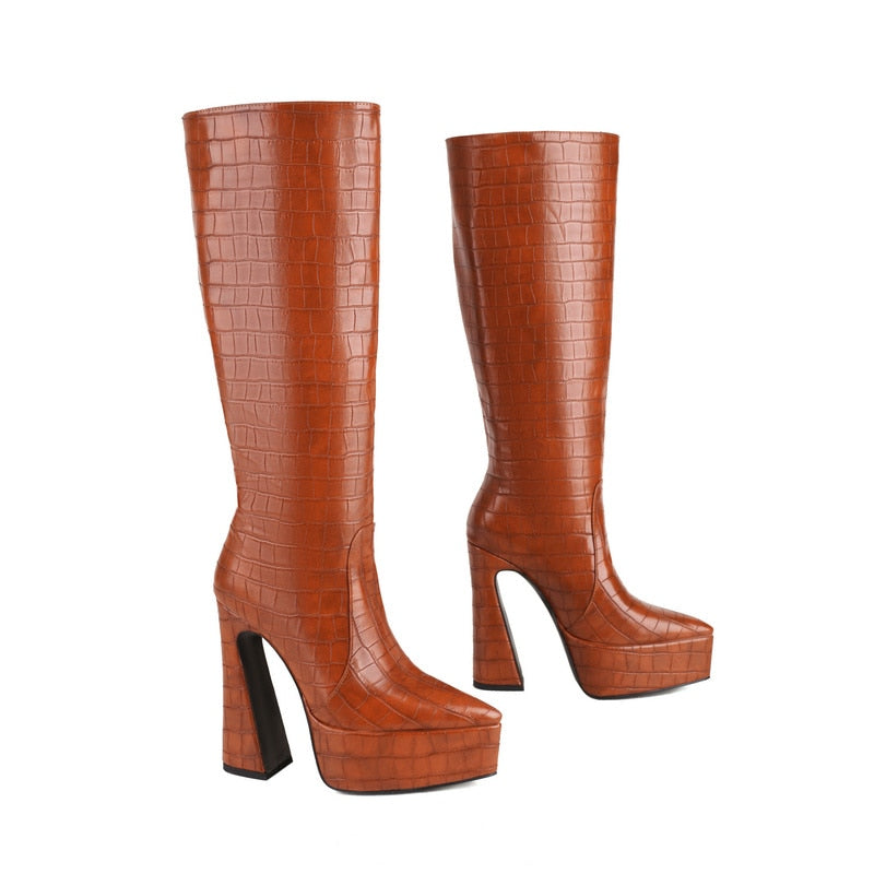 Women Knee High Boots Newgew