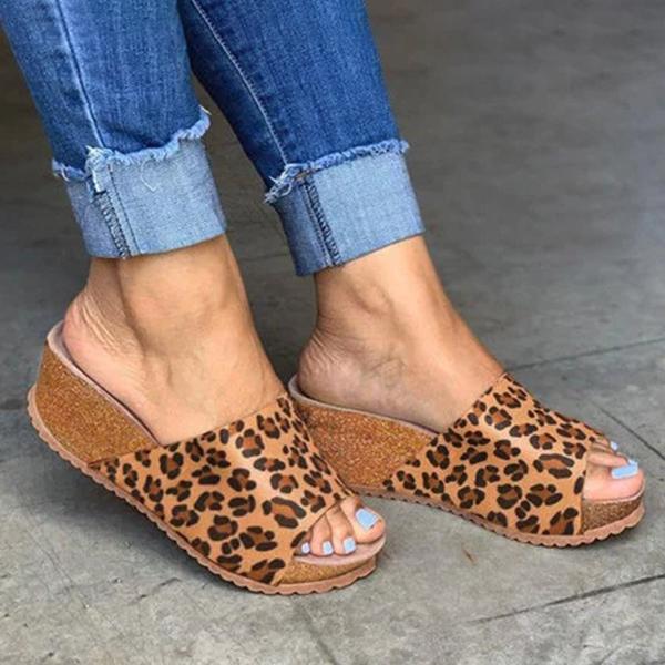 Style Peep Toe Slip-On Wedges Sandals Pairmore