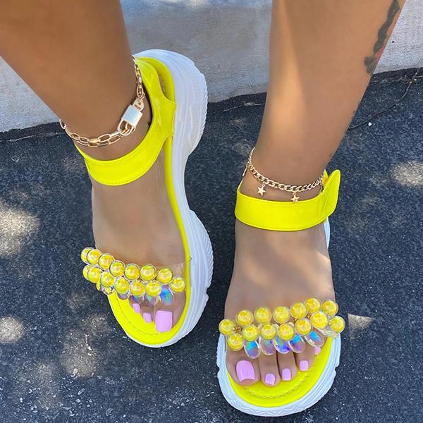 Cute Beans Velcro Side Closure Sandals Pairmore