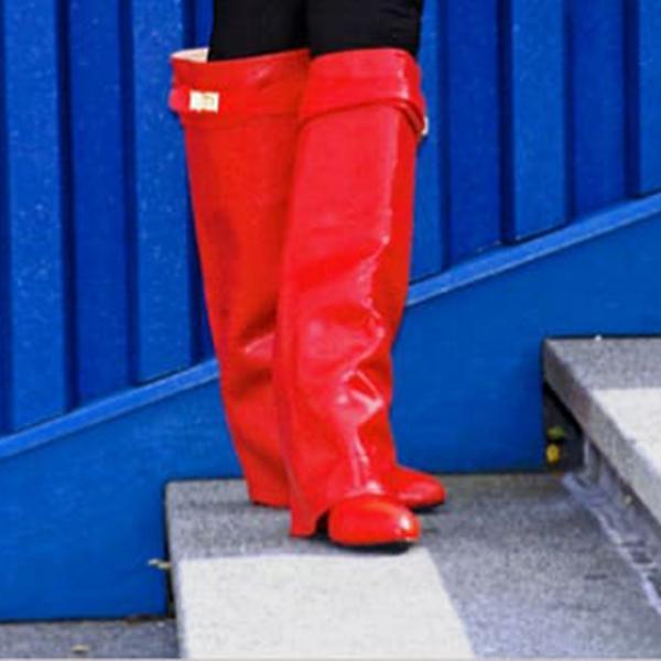 Stylish Faux Leather Hidden Heel Tall Boots Pairmore