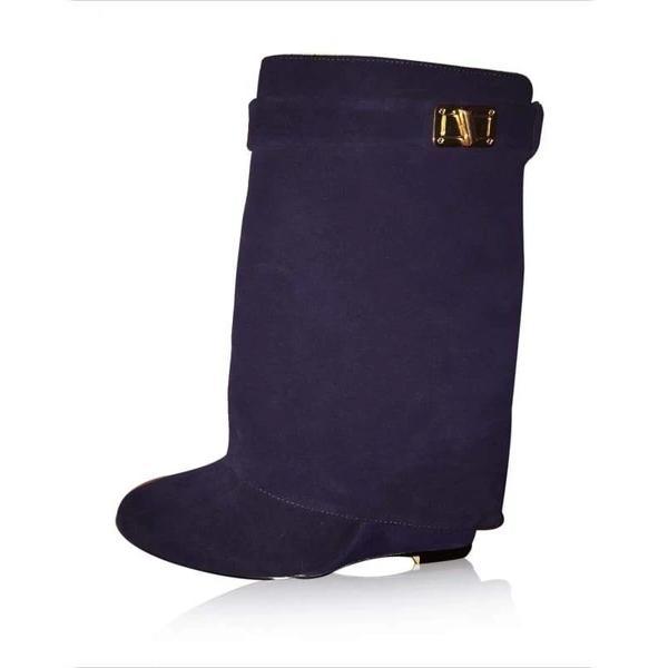 Stylish Faux Leather Hidden Heel Tall Boots Pairmore