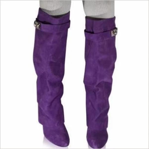 Stylish Faux Leather Hidden Heel Tall Boots Pairmore