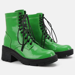 Patent Leather Thick-soled Martin Boots Newgew