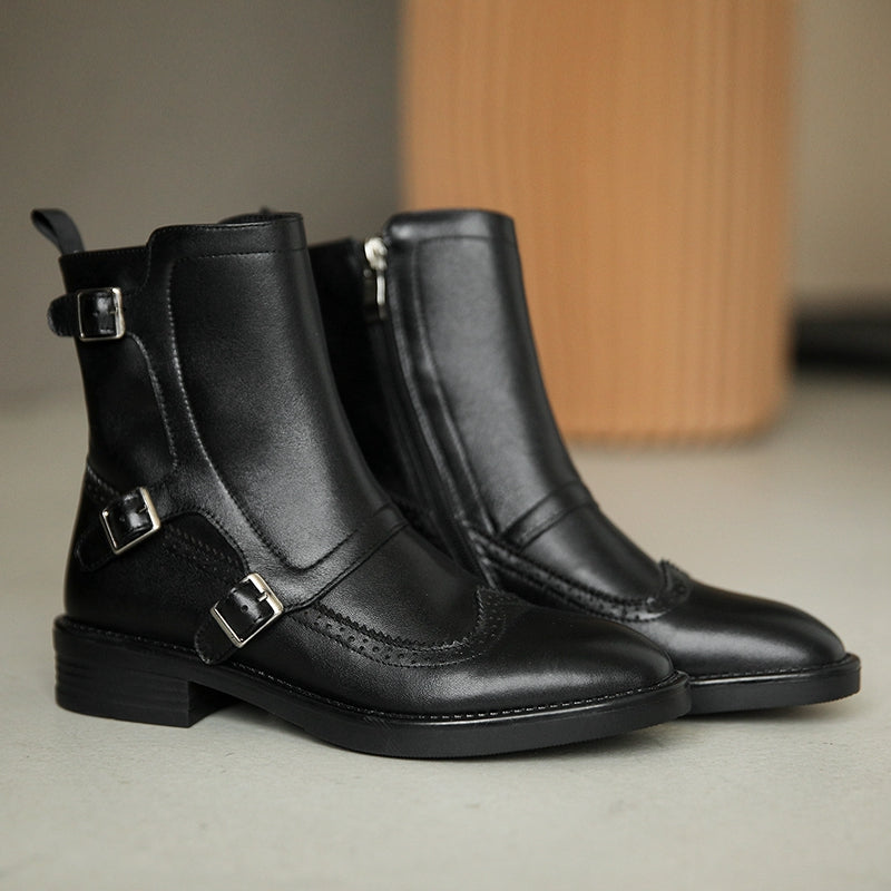 Monana Brogue Buckle Ankle Boots newgew