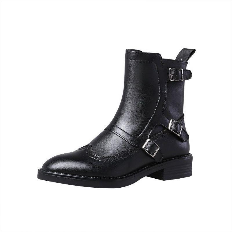 Monana Brogue Buckle Ankle Boots newgew
