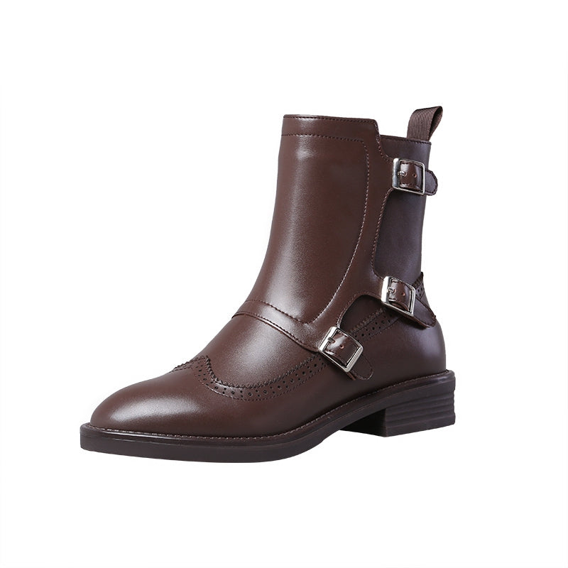 Monana Brogue Buckle Ankle Boots newgew