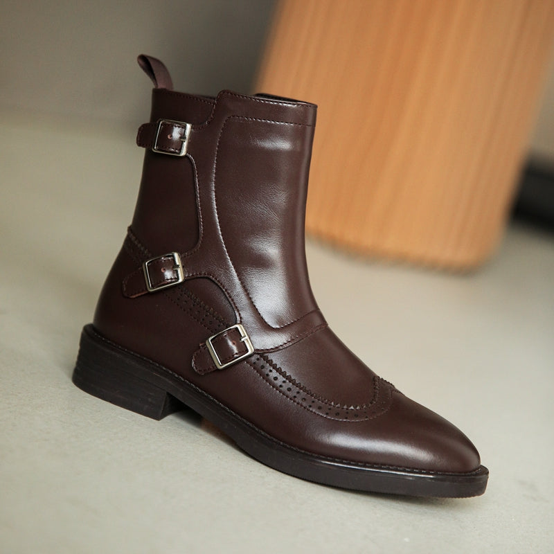 Monana Brogue Buckle Ankle Boots newgew