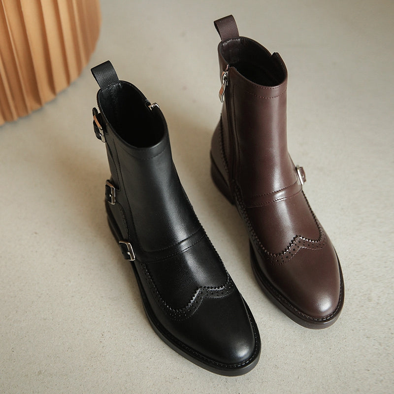 Monana Brogue Buckle Ankle Boots newgew