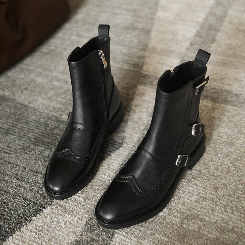 Monana Brogue Buckle Ankle Boots newgew
