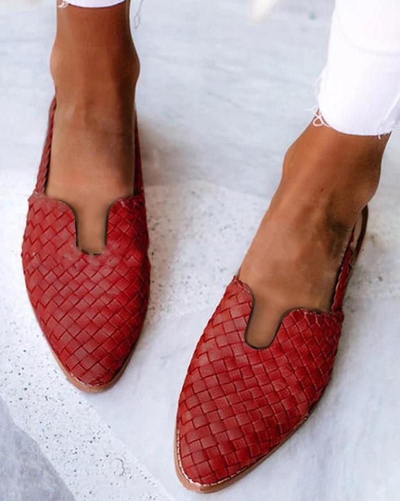Solid Esparto Upper Flat Sandals Newgew