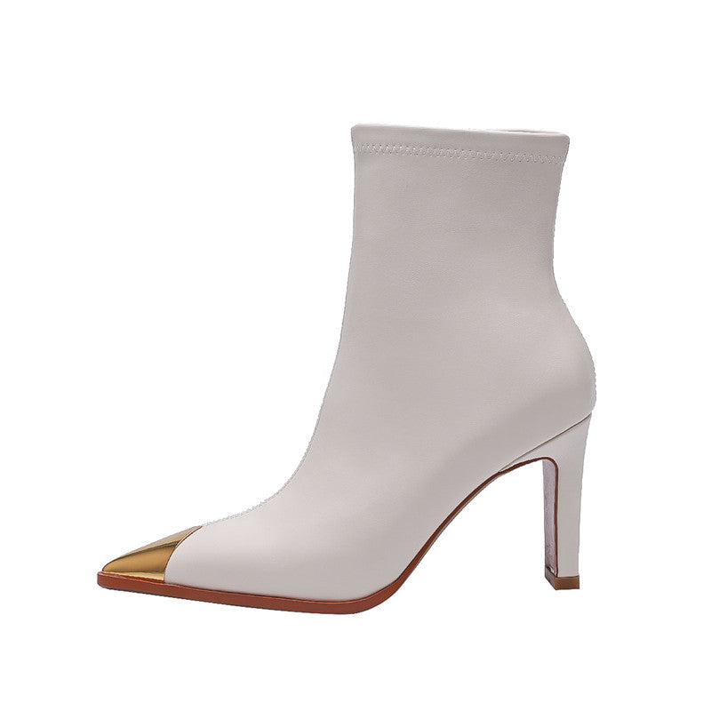 Fable Cap Toe Boots Beige NEW GEW