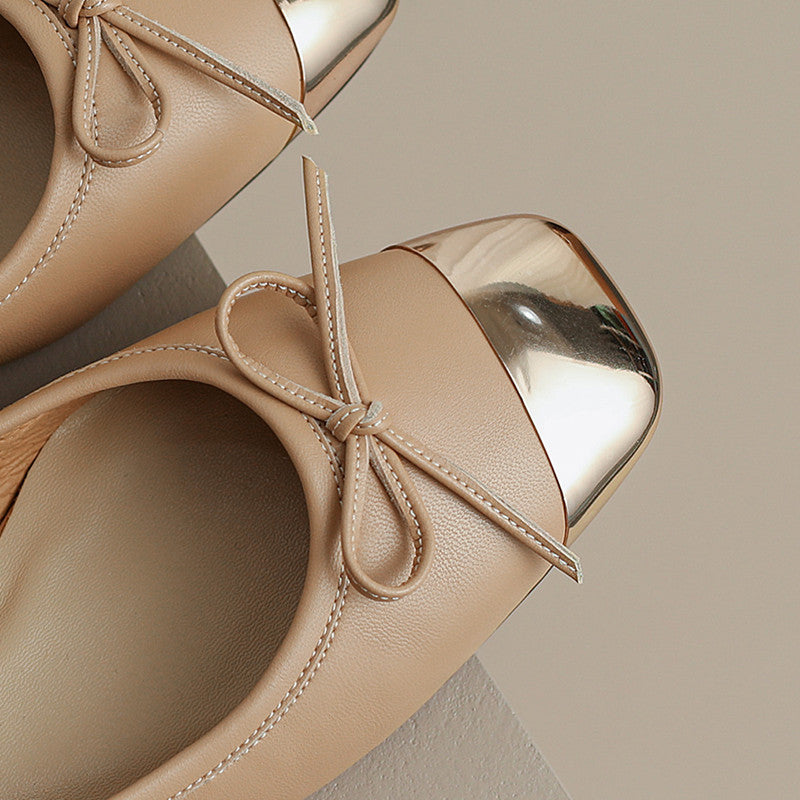 Falon Pink Ballet Flats with Bow NEW GEW