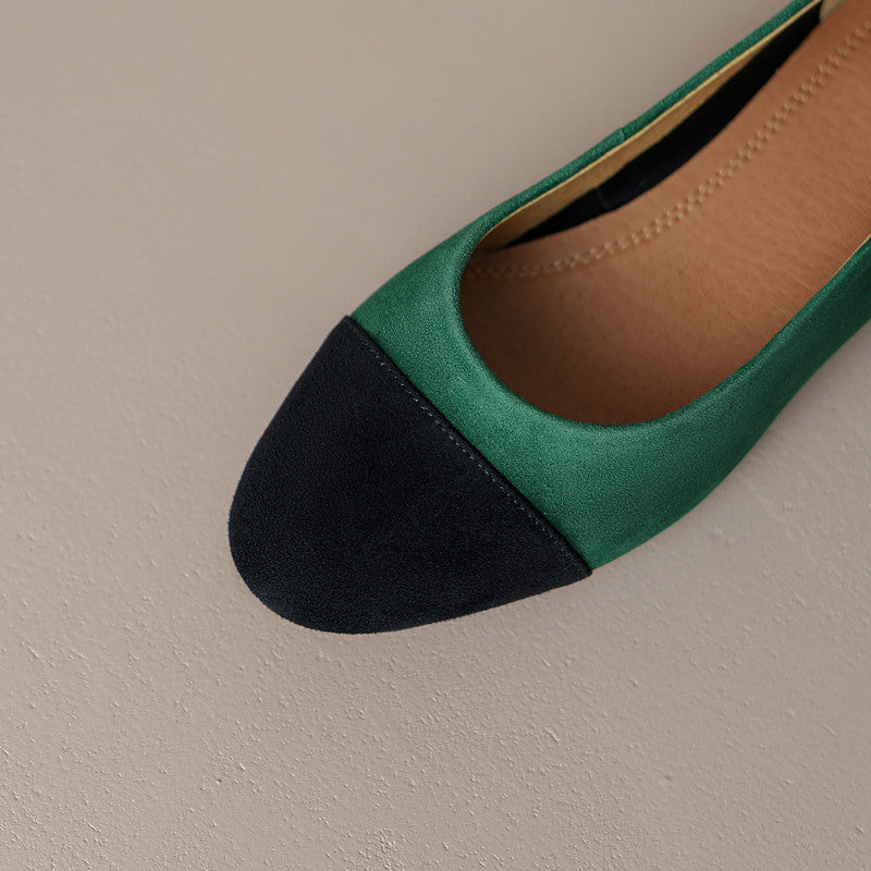 Fajr Cap Toe Emerald Green Flats NEW GEW