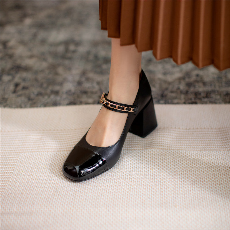 Zoe Chunky Heel Mary Janes Newgew