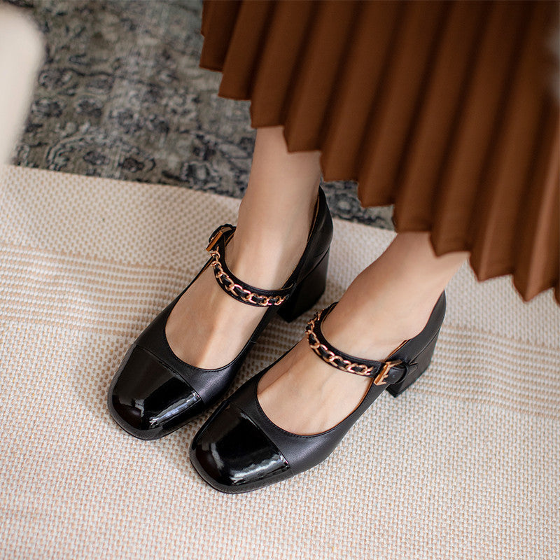 Zoe Chunky Heel Mary Janes Newgew