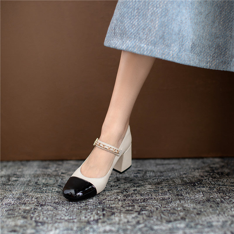Zoe Chunky Heel Mary Janes Newgew