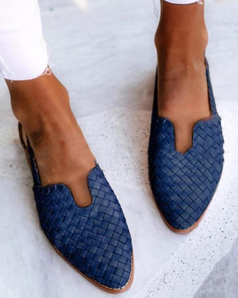 Solid Esparto Upper Flat Sandals Newgew