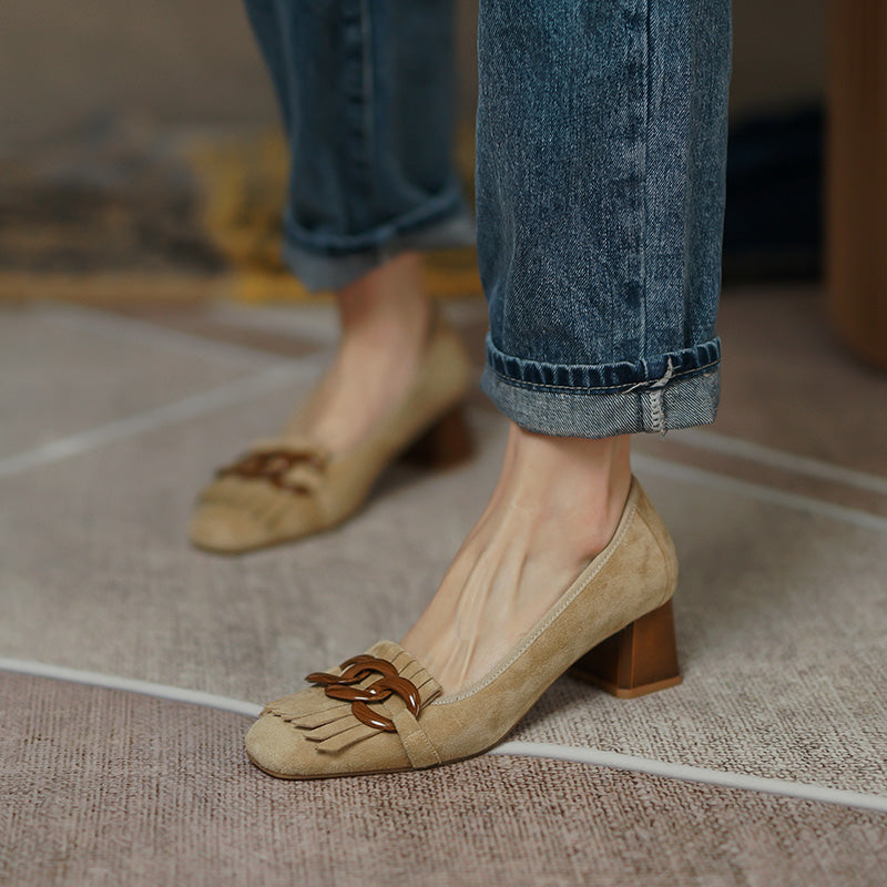 Irina Winter Low Heel Loafers Newgew