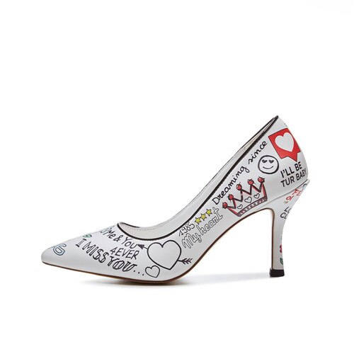 Berna Emoji Print Heels Newgew