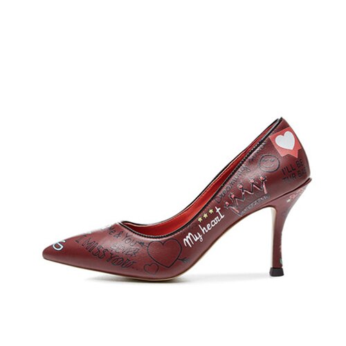 Berna Emoji Print Heels Newgew