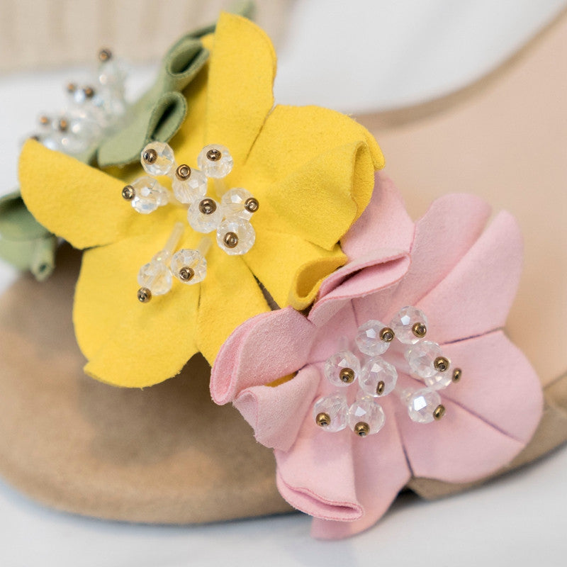 Bessi Floral Ankle Strap Sandals Newgew