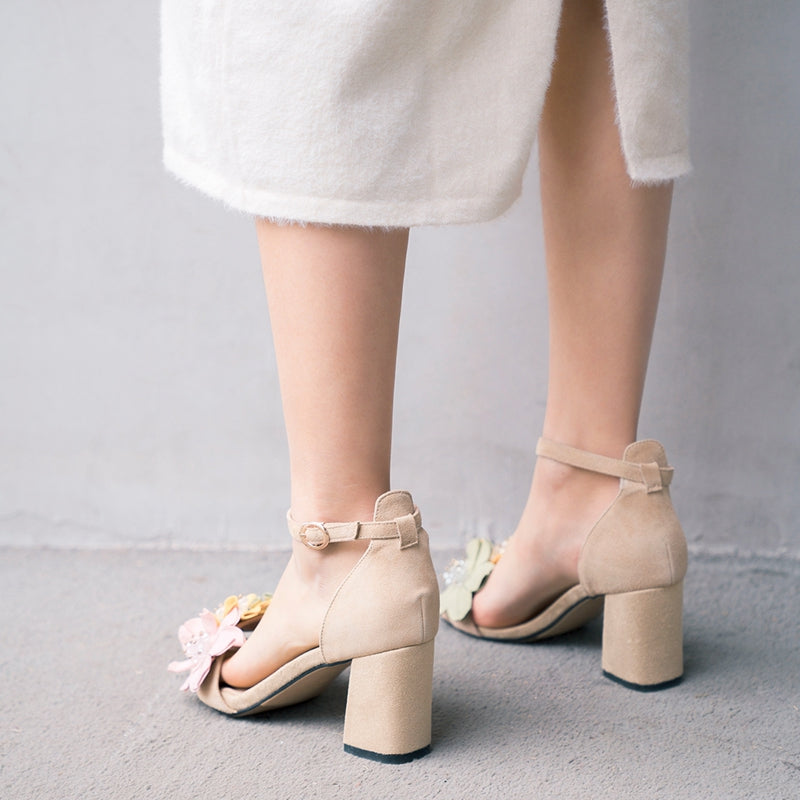 Bessi Floral Ankle Strap Sandals Newgew