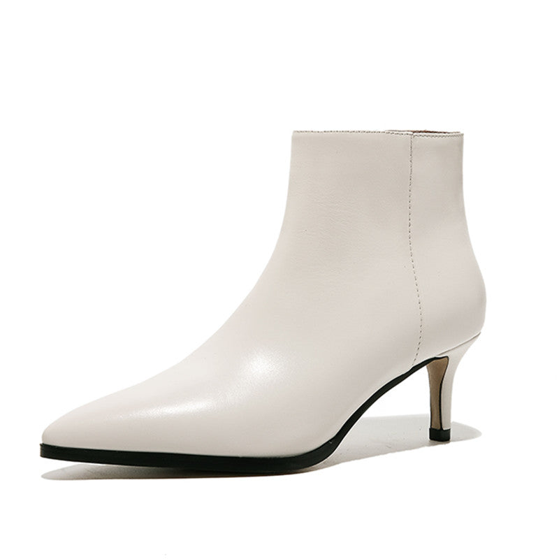 Allison Pointed Toe Kitten Heel Booties Newgew