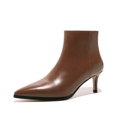 Allison Pointed Toe Kitten Heel Booties Newgew