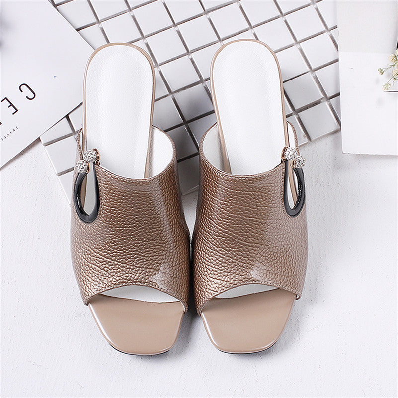 Handmade Gladiator Slides Sandals Heels Newgew