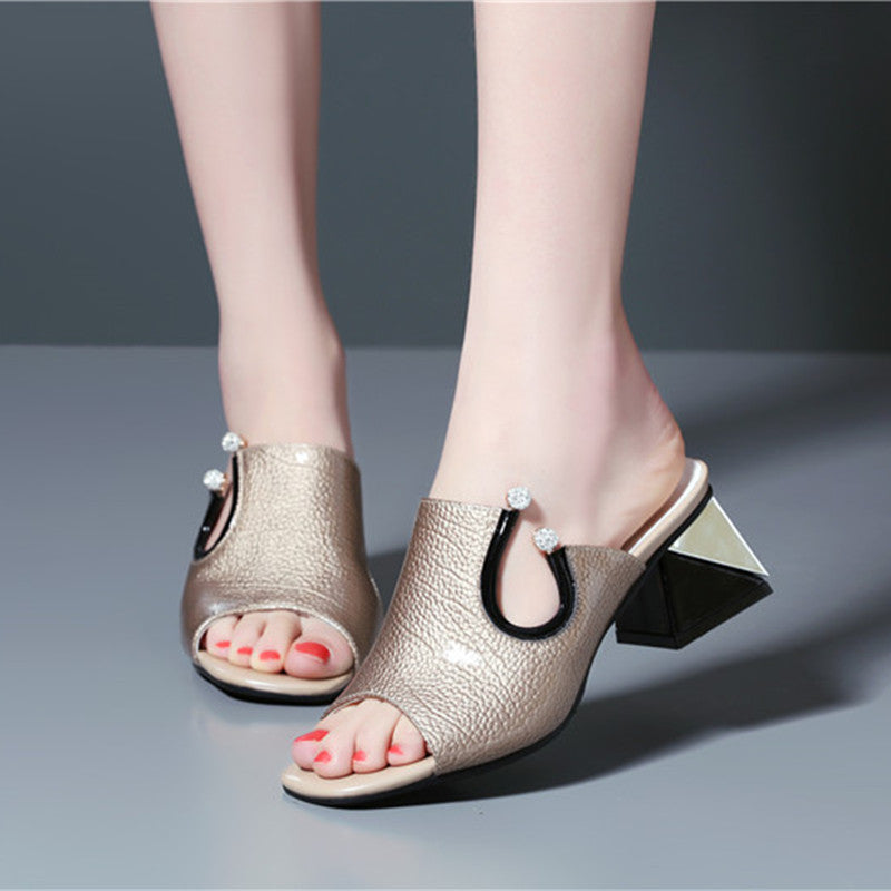 Handmade Gladiator Slides Sandals Heels Newgew
