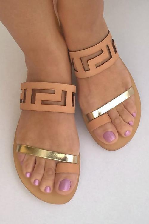 Open Toe Flat Sandals Newgew