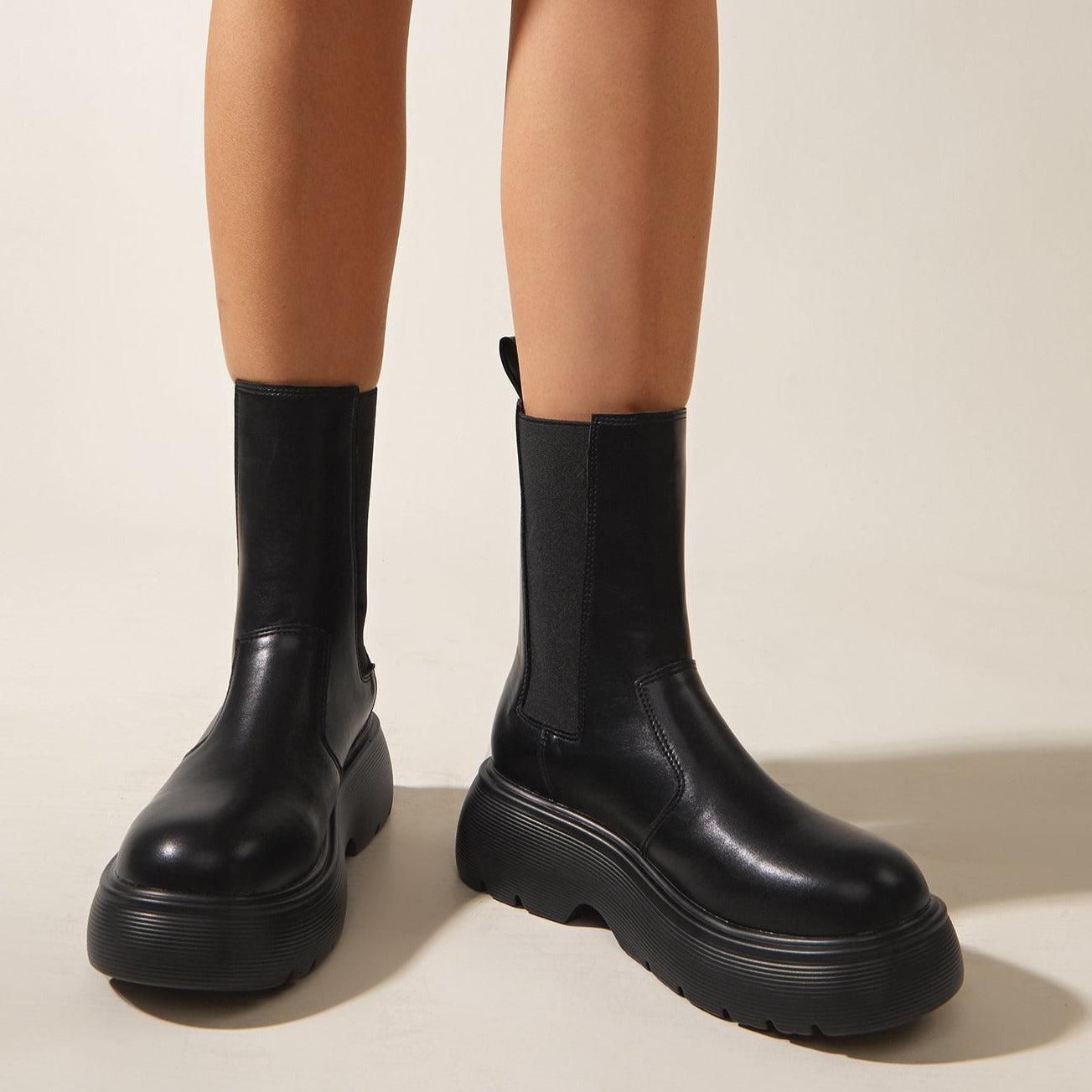 Thick-soled British Style Chelsea Boots Newgew