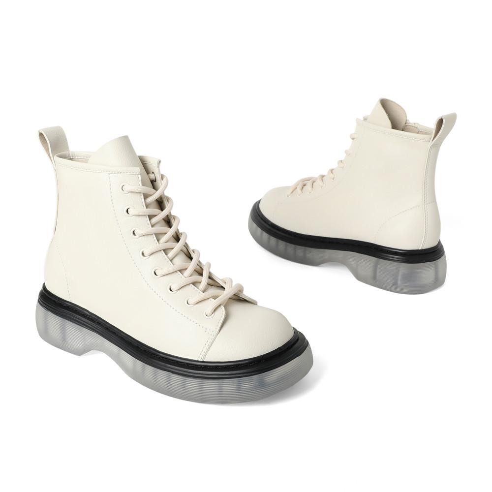 Checkerboard Element Front Lace-up Boots Newgew