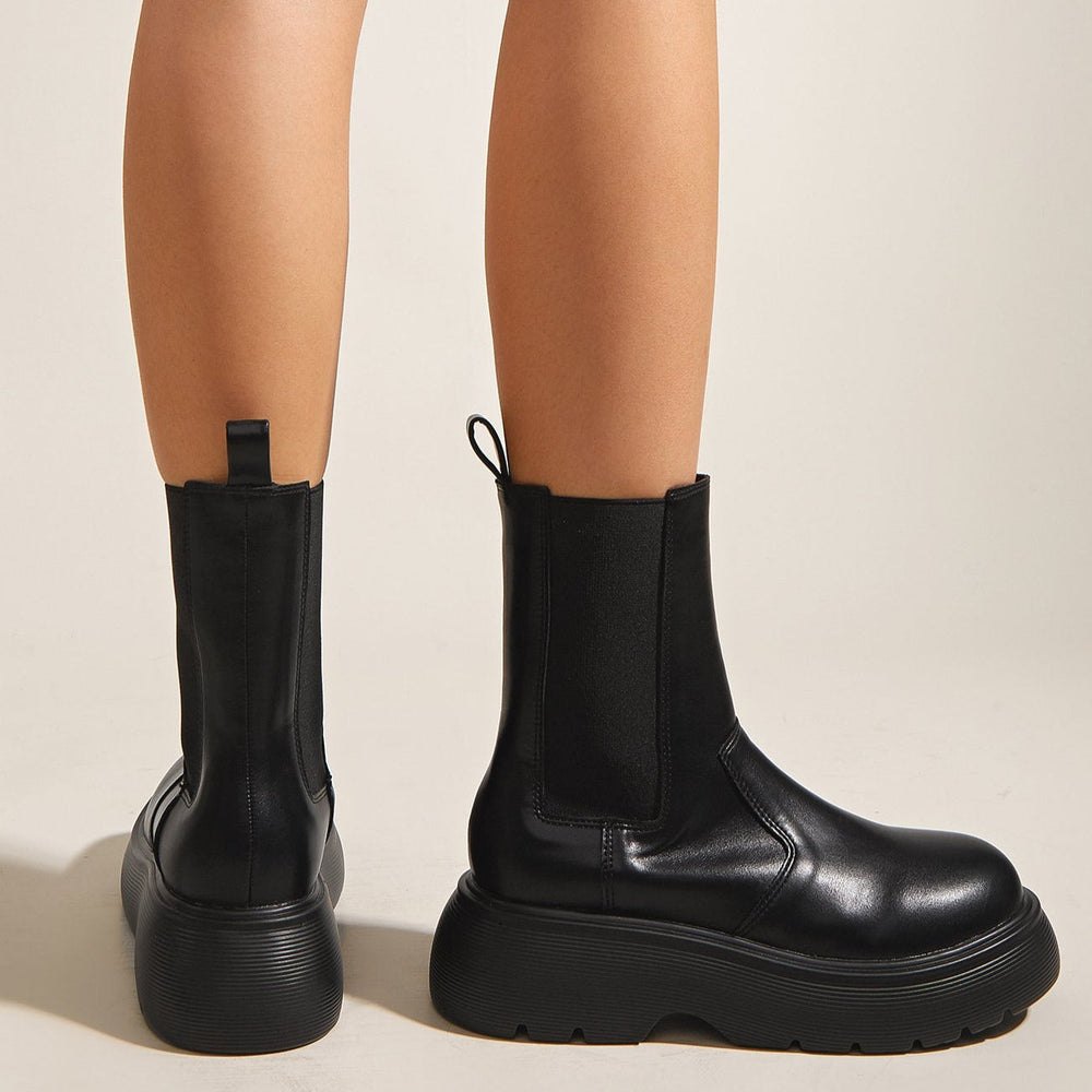 Thick-soled British Style Chelsea Boots Newgew
