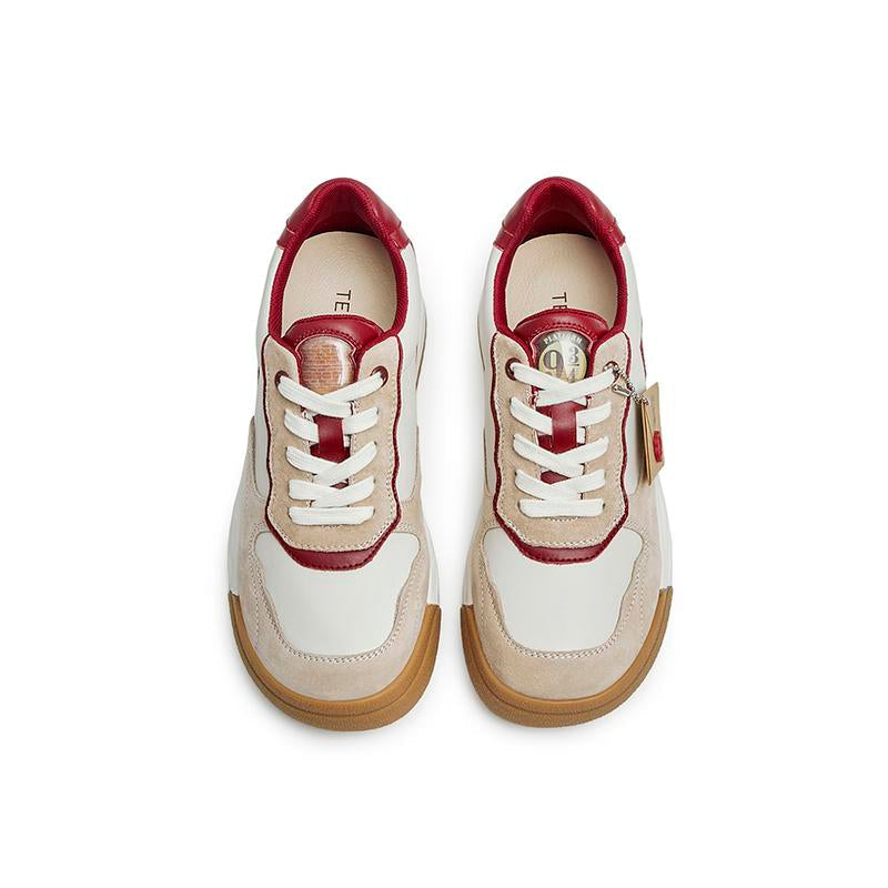 Front Lace-up Clashing Casual Sneakers Newgew