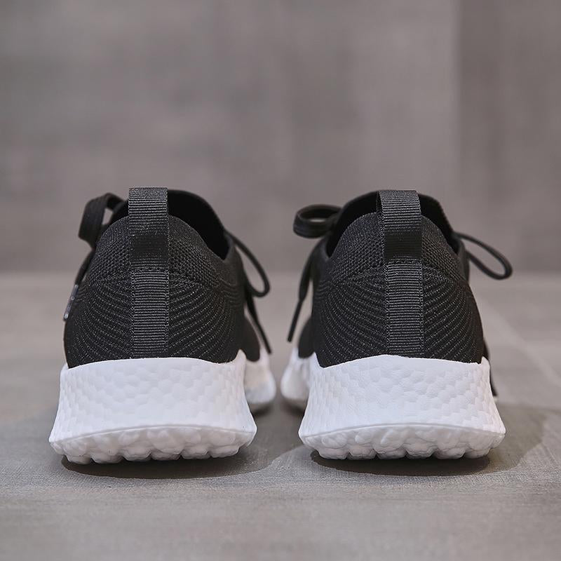 Minimalist Lace-up Front Knit Running Shoes Newgew