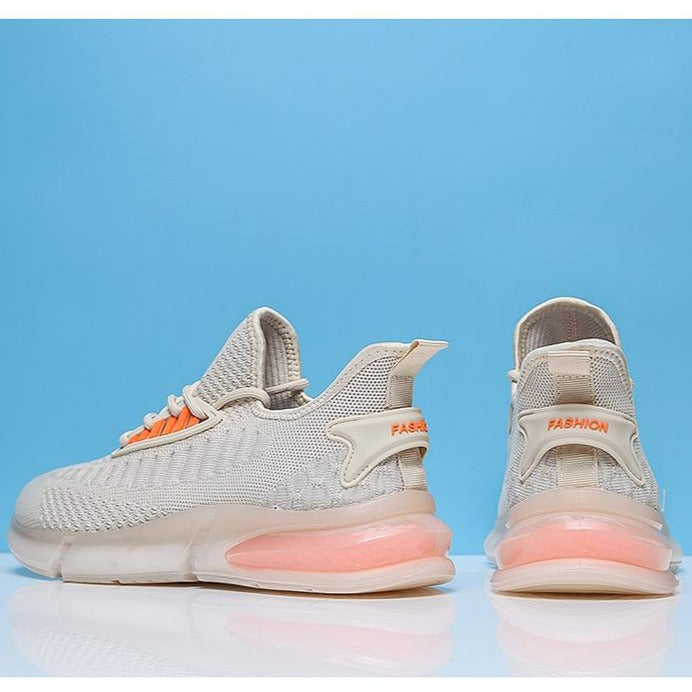 Minimalist Lace-up Front Knit Running Shoes Newgew