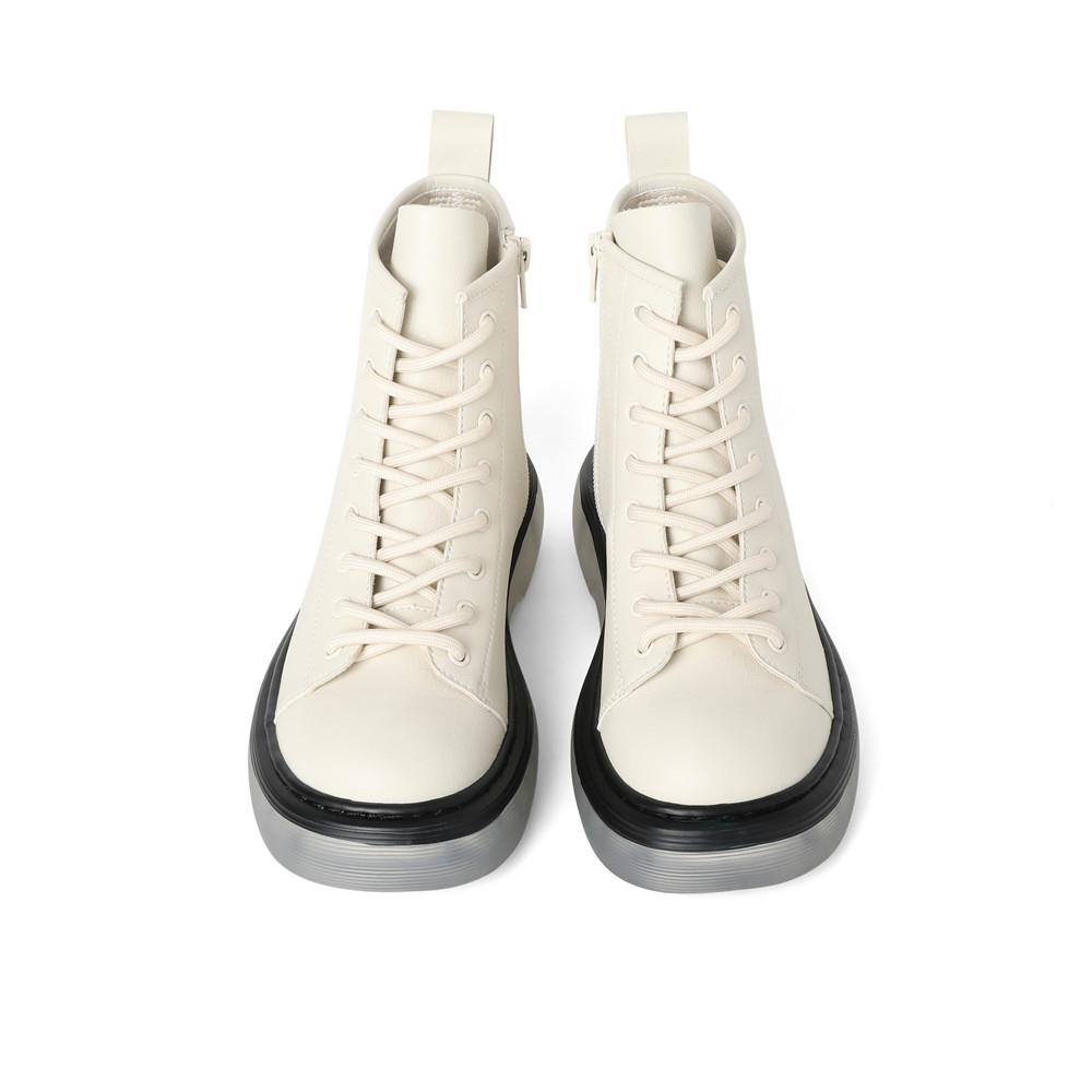 Checkerboard Element Front Lace-up Boots Newgew