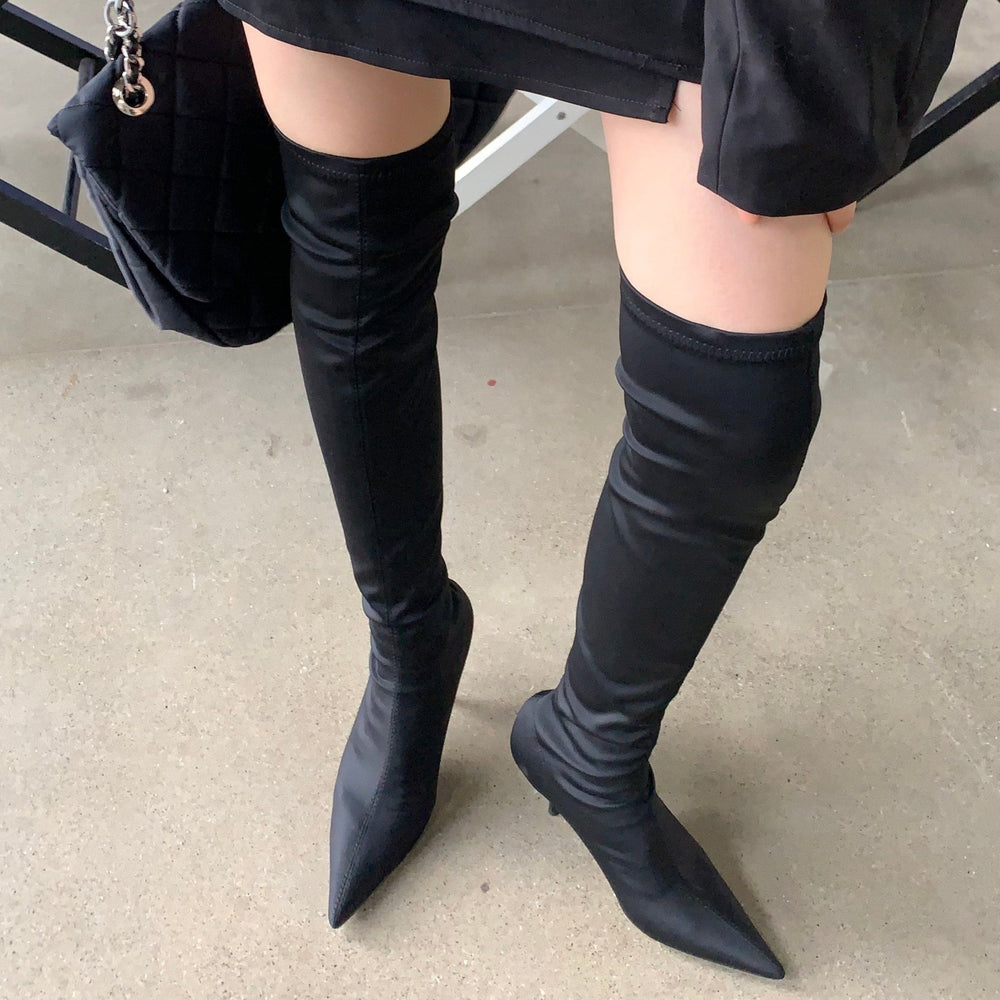 Pointed Toe Stiletto Heel Over-the-knee Boots Newgew