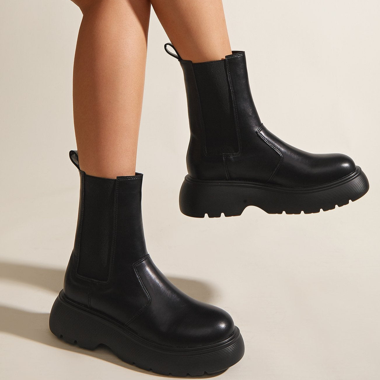 Thick-soled British Style Chelsea Boots Newgew