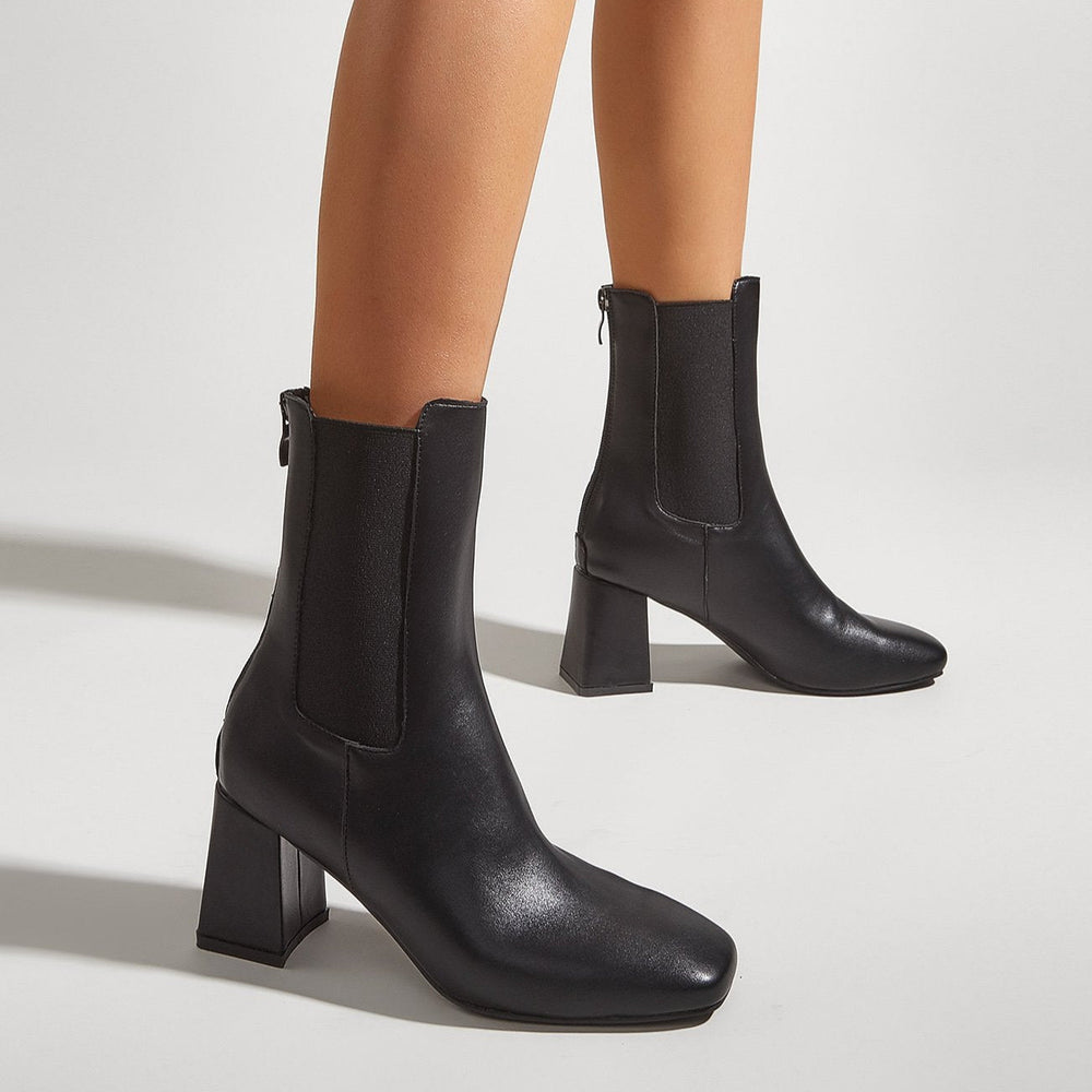 Chunky Heel Short Boots Newgew