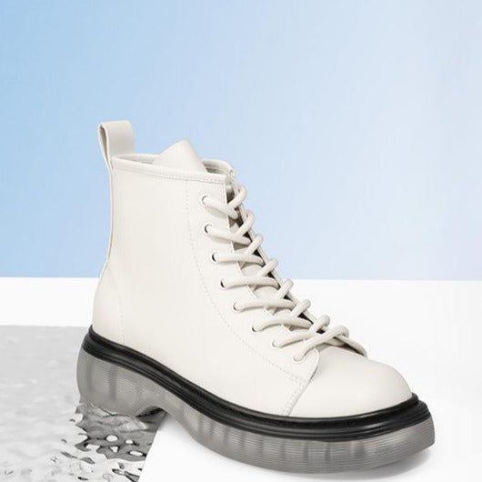 Checkerboard Element Front Lace-up Boots Newgew