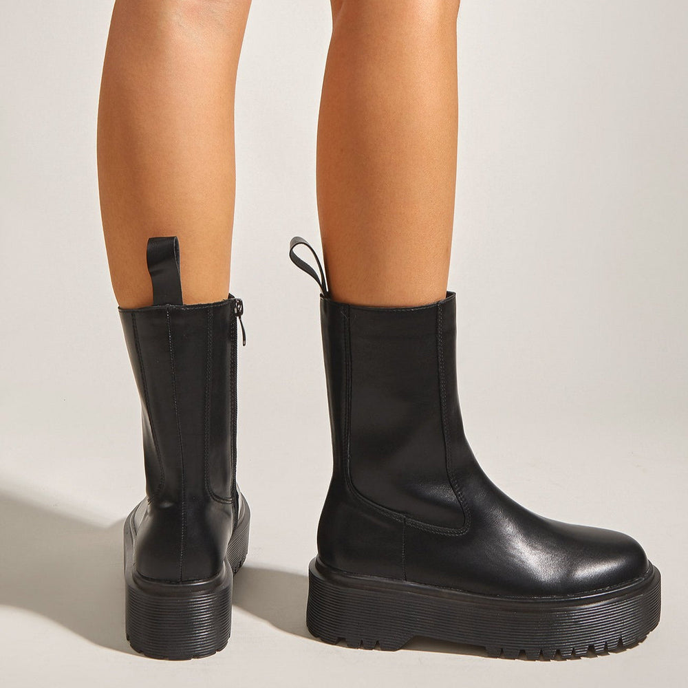Thick-soled British Style Chelsea Boots Newgew