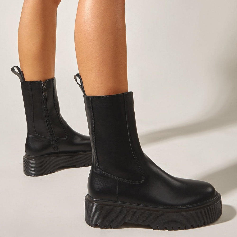 Thick-soled British Style Chelsea Boots Newgew