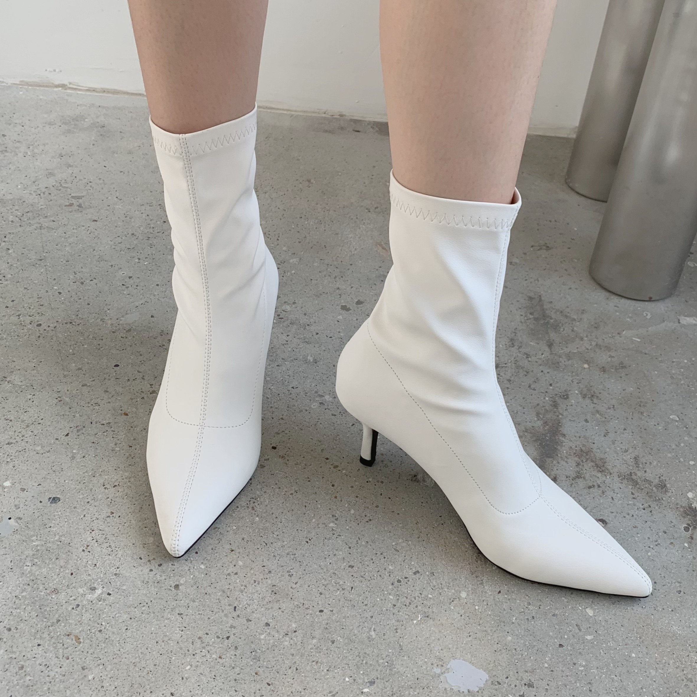 Pointed Toe Color Stretch Boots Newgew